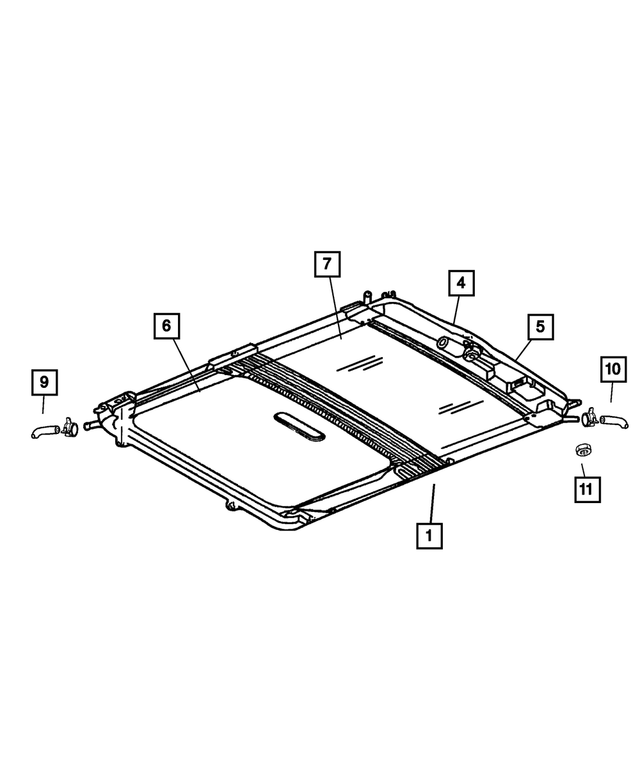 « 55137274AB –  : Ecoulement De Toit Ouvrant Durite, Arrière pour Mopar Image »