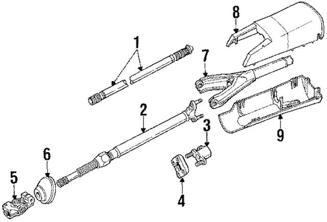 32311158120 - Steering: Main-shaft for BMW Image