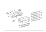 1404402711 - Electrical Equipment and Instruments: Instrument Cluster for Mercedes-Benz: 400SEL, 500SEC, 500SEL Image