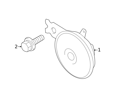 Horn for 2015 Mitsubishi Mirage #0