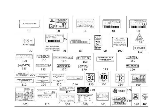 230584022526 - Tools and Accessories: Company Sign for Mercedes-Benz: SL500, SL55 AMG, SL550, SL600, SL63 AMG, SL65 AMG Image image