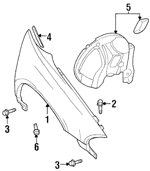 Fender & Components for 2000 Chrysler LHS #0