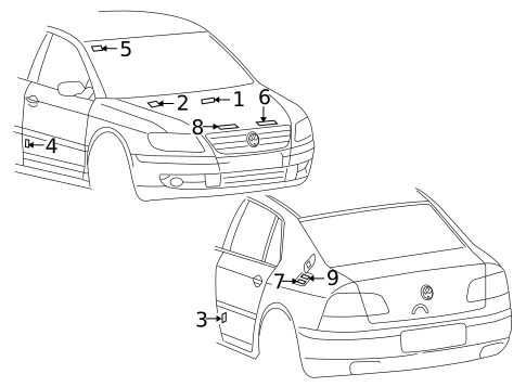 Labels for 2004 Volkswagen Phaeton #0