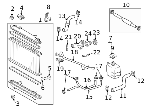 Radiator & Components for 2003 Toyota Camry #0