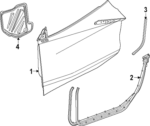 Door & Components for 2024 Chevrolet Corvette #0