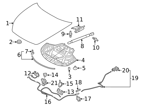 Hood & Components for 2012 INFINITI M56 #0