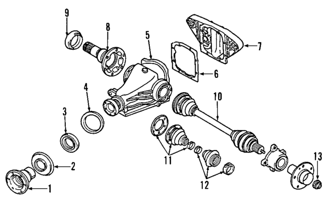 33207559934 - Driveline &amp; Axles: Cv Axle Assembly for BMW Image