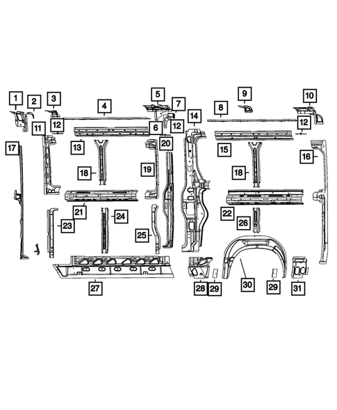 Aperture Panel, Pillar Supports and Cab Back  for 2023 Ram ProMaster 2500 #7