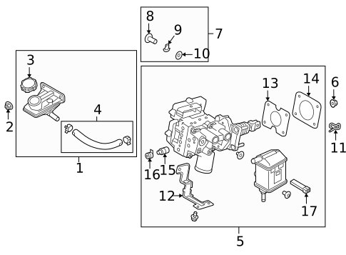 Master Cylinder - Components On Dash Panel for 2018 Kia Niro #0