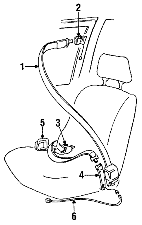 Front Seat Belts for 1993 Hyundai Excel #0