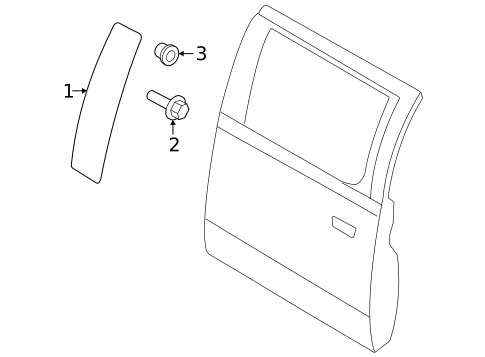 Exterior Trim - Rear Door for 2024 Ford F-450 Super Duty #0