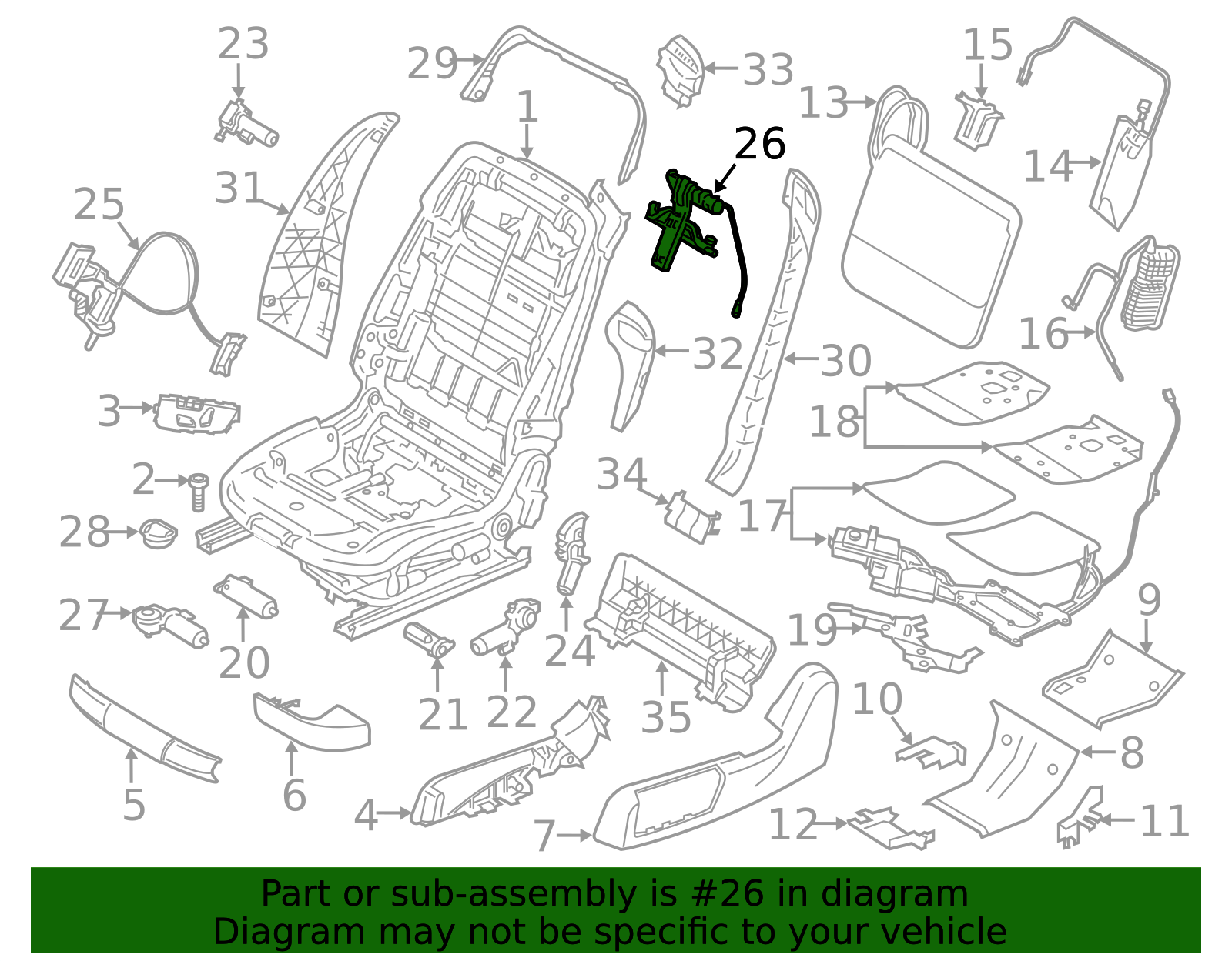 2008-2019 BMW Headrest Motor 52109155767 | OEM Parts Online