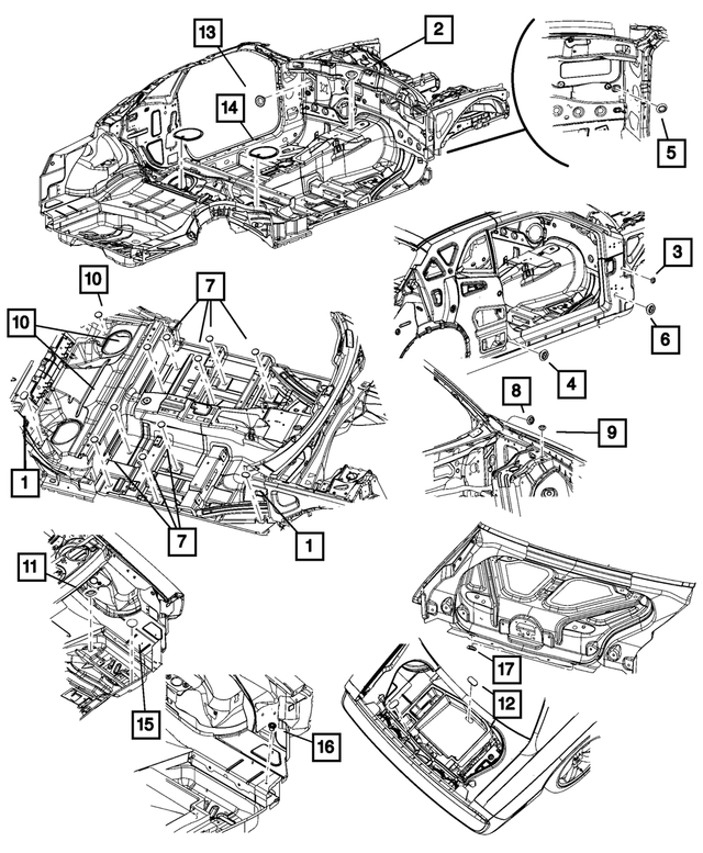 « 5030289AA – Body Sheet Metal Except Doors : Bouchon pour Mopar Image »