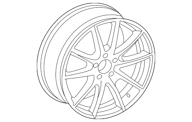 Genuine OEM Amg 10-Spoke Wheel, Rear Axle 9 J X 19 Et 49 | 213-401