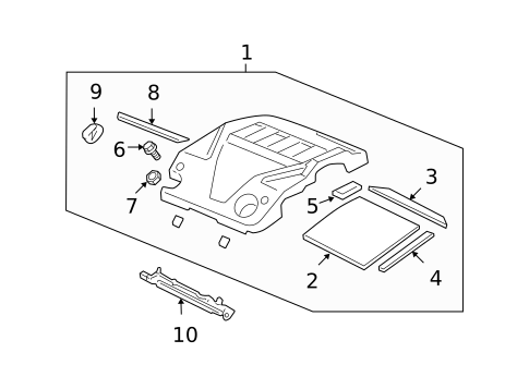 Engine Appearance Cover for 2007 Acura TL #0