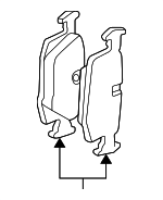 34216778168 - Brakes: Brake Pads for BMW: 318i, 318is, 318ti, 323Ci, 323i, 323is, 325Ci, 325i, 325is, 325xi, 328Ci, 328i, 328is, 330Ci, 330i, 330xi, Z3, Z4 Image