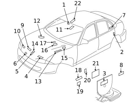 Labels for 2003 Chevrolet Cavalier #0