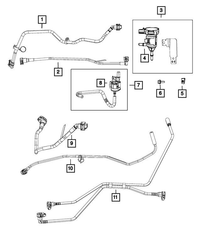 68190833AB - Emission Controls: Vapor Purge Harness for Mopar Image image