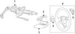 3QF419091HE74 - Steering: Steering Wheel for Volkswagen Image