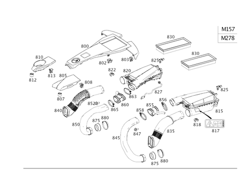 Air Intake for 2014 Mercedes-Benz CL63 AMG #0