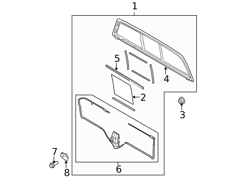 Back Glass for 2010 Ford F-150 #1