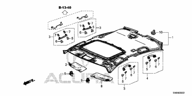 Roof Lining for 2014 Acura ILX #0