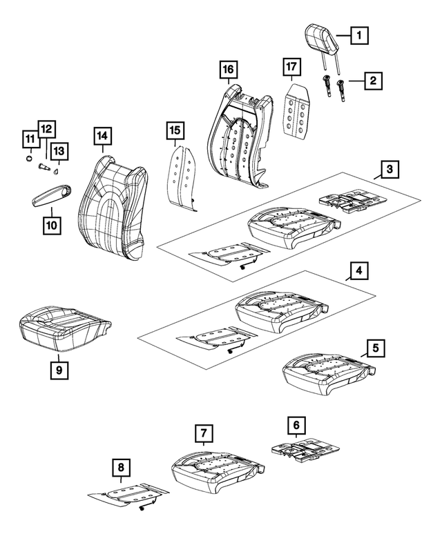 68627683AA - Interior Trim: Occupant Classification Module Kit for Mopar Image image