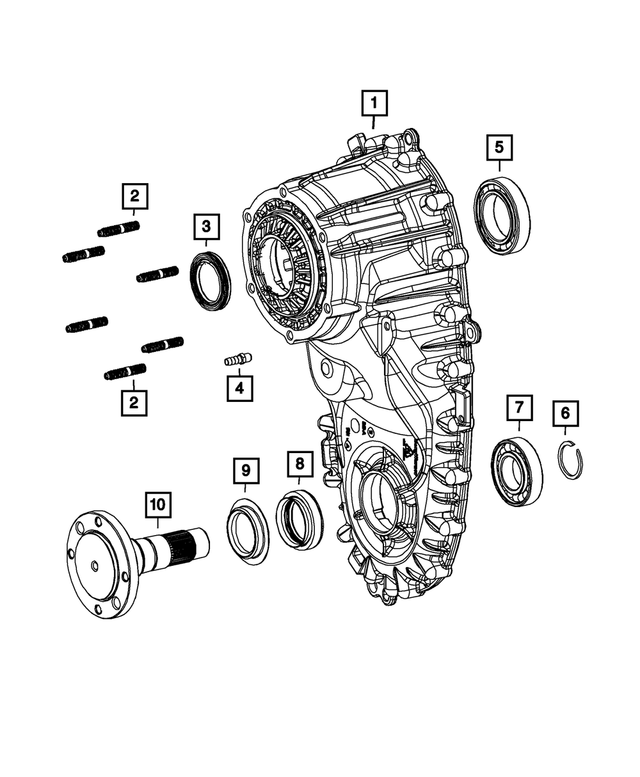 68206410AC - BW 44-46; Transfer Case: Front Case Half for Mopar Image