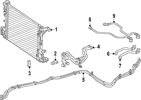 Radiator & Components for 2024 Mercedes-Benz EQB 350 #1