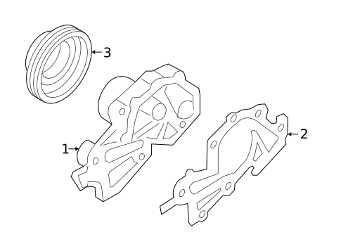 Water Pump for 2009 Hyundai Santa Fe #1