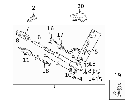 Steering Gear & Linkage for 2006 Mitsubishi Galant #0