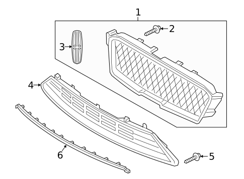 Grille & Components for 2018 Lincoln MKZ #0