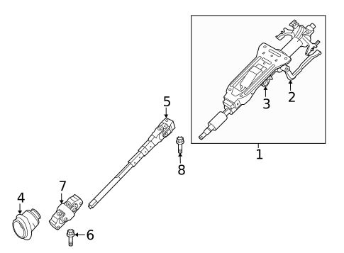 Steering Column Assembly for 2009 BMW M3 #2