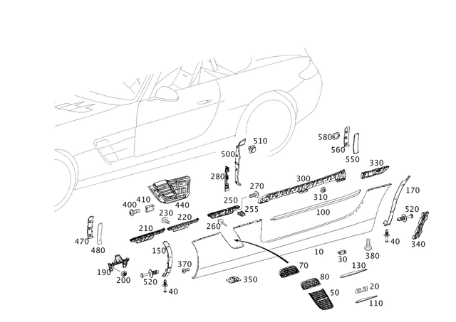1976980627 - : Mounting Rail for Mercedes-Benz Image