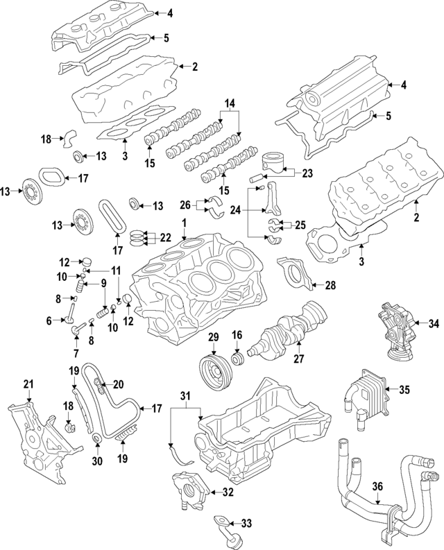 BA5Z6009E - Engine: Engine Short Block for Ford Image