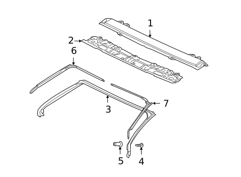 Windshield Header & Components for 2010 Mitsubishi Eclipse #0