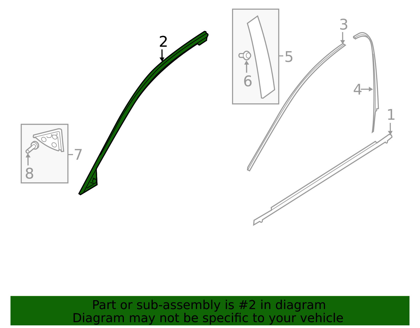 2016-2023 Mazda CX-9 Upper Molding TK48-50-985H | OEM Parts Online