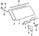 51318120285 - Body: Glass for BMW: 525i, 525iT, 530i Image