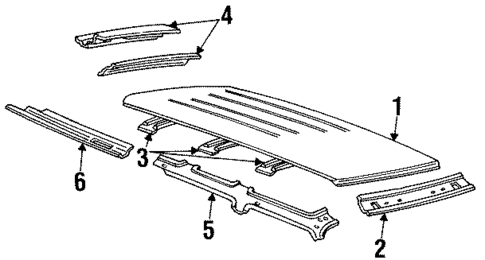 Roof & Components for 2000 Mercury Mountaineer #0