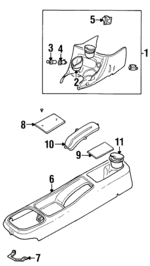 XS2Z54045A36AAB - Body: Front Console for Ford: Contour | Mercury: Mystique Image