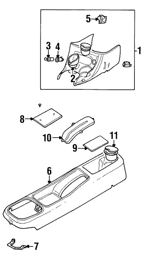 Console for 1998 Mercury Mystique #0