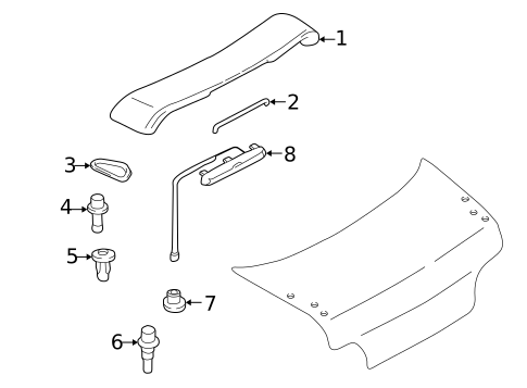 Spoiler for 2001 Subaru Impreza #1