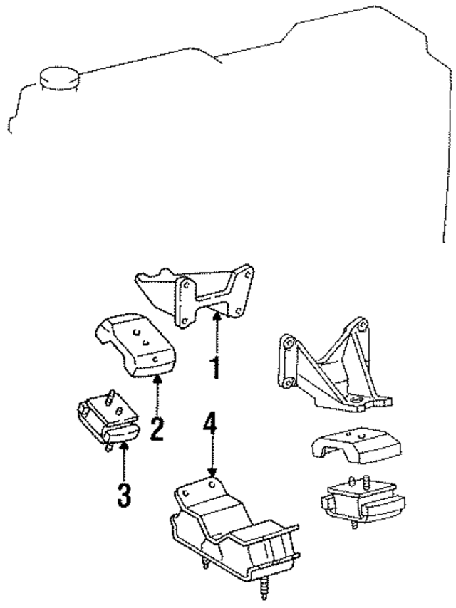1236117011 - Engine: Insulator,  Engine Mounting,  Front for Toyota: Land Cruiser Image