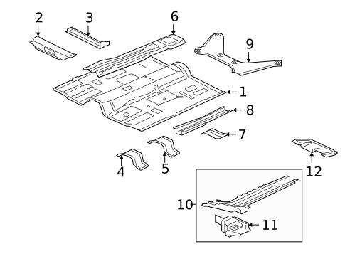 Floor & Rails for 2008 Mitsubishi Lancer #0