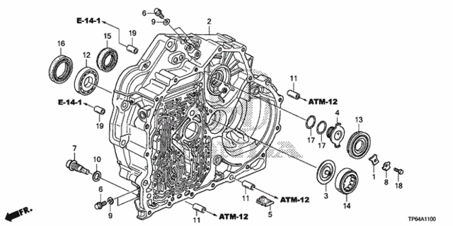 AT Torque Converter Case (L4) for 2012 Honda Crosstour #0