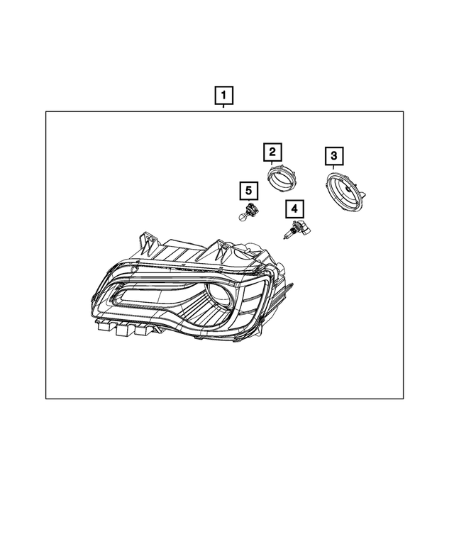 68402947AA - Electrical: Headlamp, Left for Mopar Image