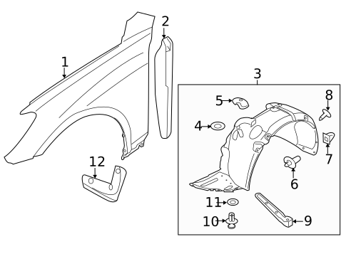 Fender & Components for 2012 Hyundai Genesis #0