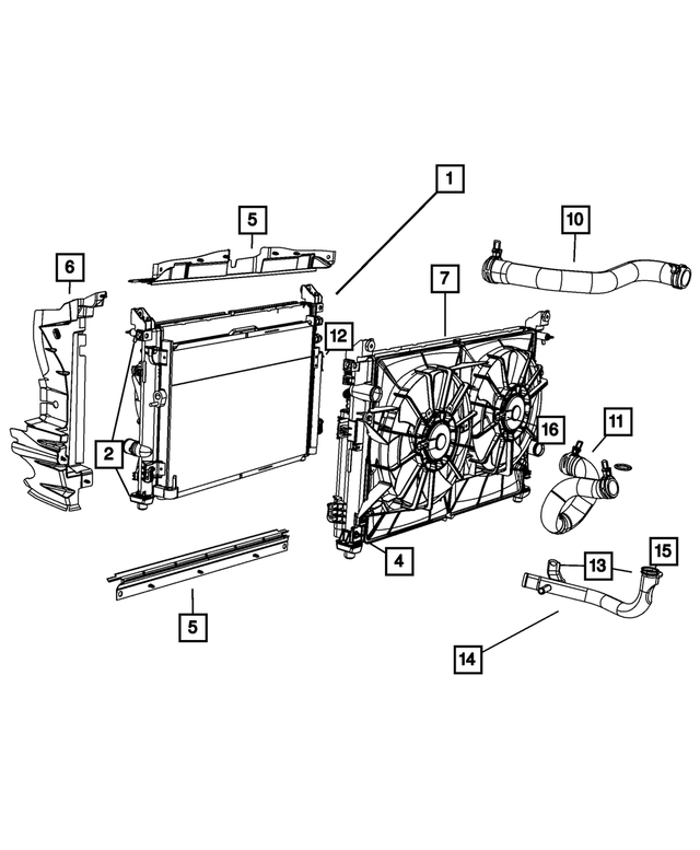 68002782AA - : Engine Cooling Radiator for Mopar Image