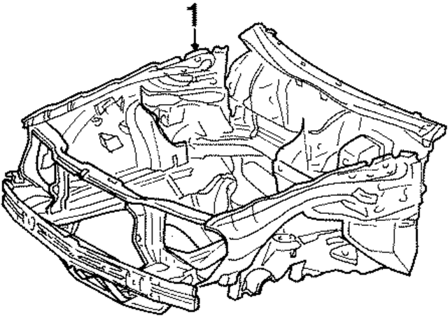 1246203101 - Body: Ft Inner Structure for Mercedes-Benz Image