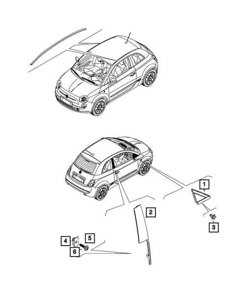 Moldings and Ornamentation for 2024 Fiat 500E #0